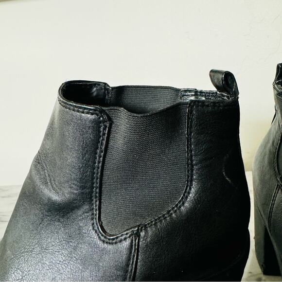 Asos Womens Ankle Chelsea Boots Block Heel Platform Faux leather Black. Womans 6 - Picture 10 of 12